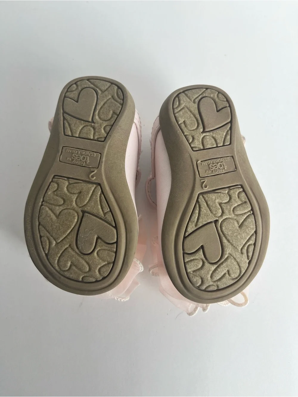 Teeny Toes- Baby Girl Pink Bow Mary Jane Style Dress Shoes - Size 2